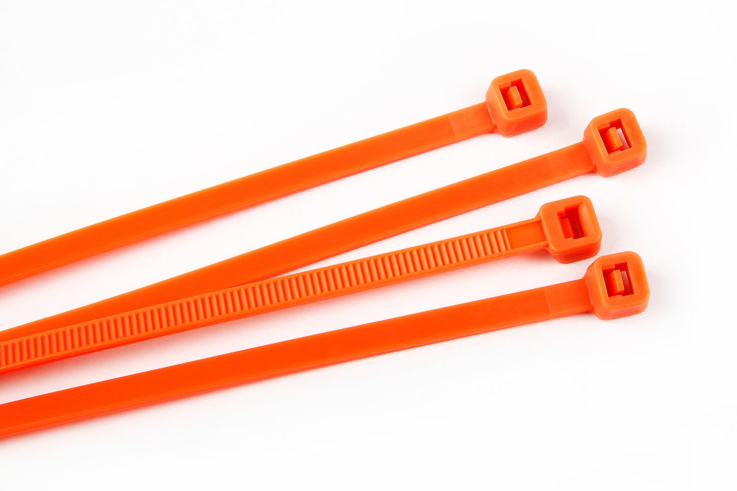 Orangefarbene Kabelbinder, 3 mm x 250 mm
