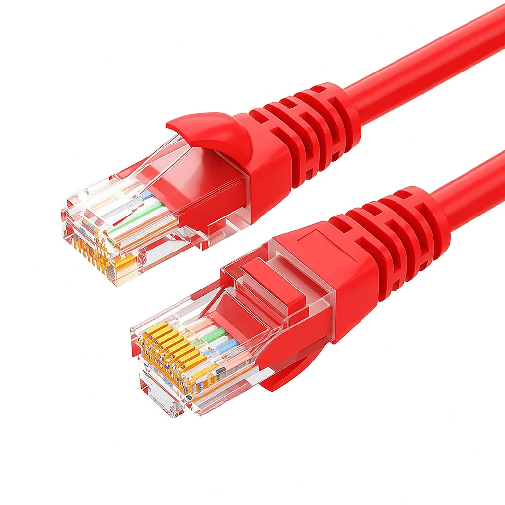 1m RJ45 CAT6 Ethernet Network Cable - Red - Kablex