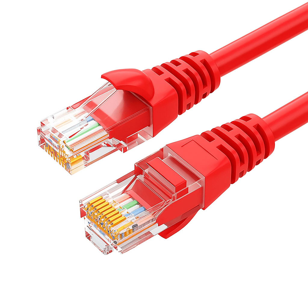 1m RJ45 CAT6 Ethernet Network Cable - Red - Kablex
