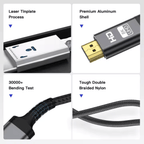 3m Ultra High Speed HDMI Cable - Supports 8K@60Hz as specified in HDMI 2.1 - Kablex