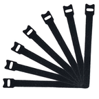 Black 12mm x 180mm Reusable Velcro Ties