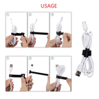 Black 12mm x 180mm Reusable Velcro Ties