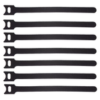 Black 12mm x 180mm Reusable Velcro Ties