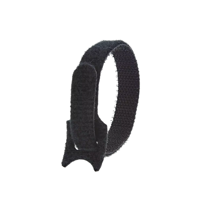 Schwarze, wiederverwendbare Klettbänder, 12 mm x 110 mm
