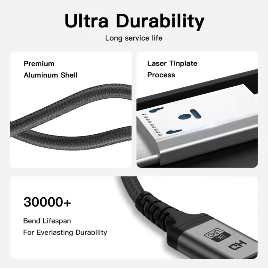 DisplayPort v1.4 Cable| 8K @60Hz Black - 3m - Kablex