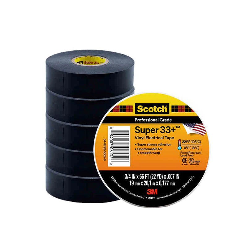 Scotch® Super 33+ Vinyl Electrical Tape, 19mm x 20m - Kablex