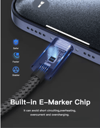 USB - C To USB - C Cable | 100W | 4K/60Hz - 3m Black - Kablex