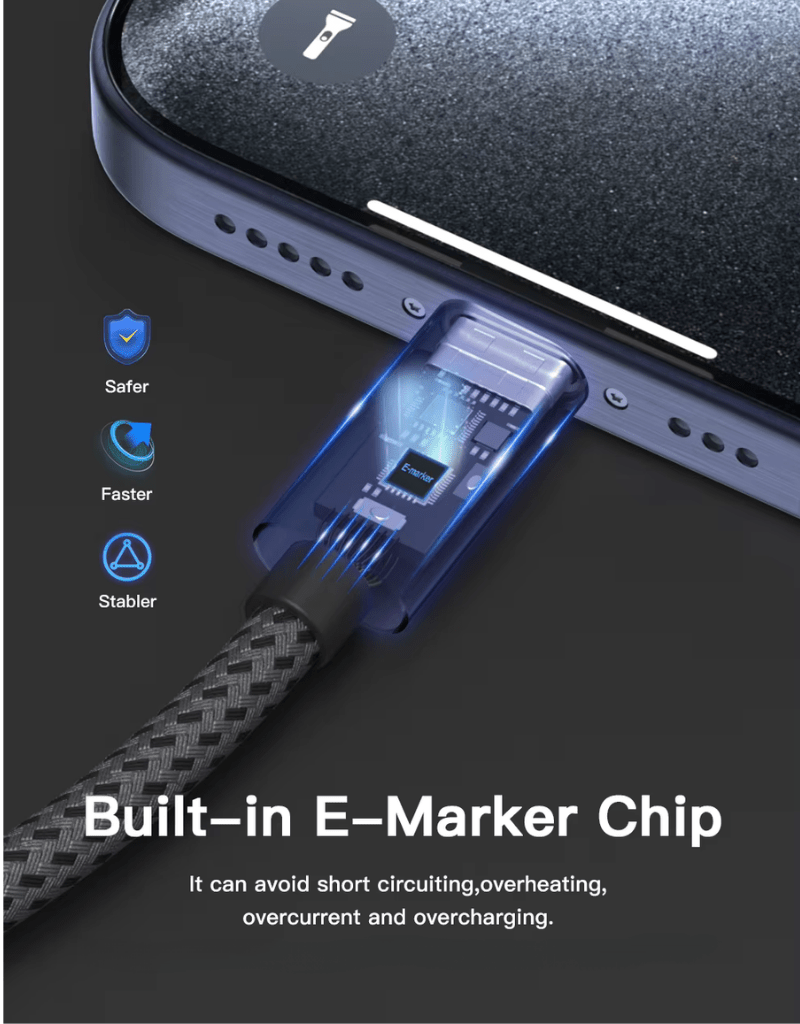 USB - C To USB - C Cable | 100W | 4K/60Hz - 3m Black - Kablex