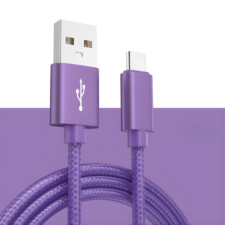 USB-C Kabel Nylon – Schnellladen & Datenübertragung (1m, 2m, 3m)